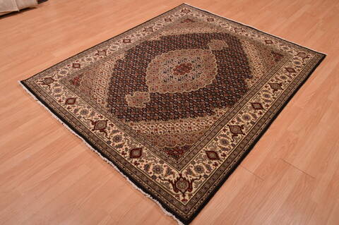 Mahi Beige Hand Knotted 51 X 63  Area Rug 100-109116 Image 14