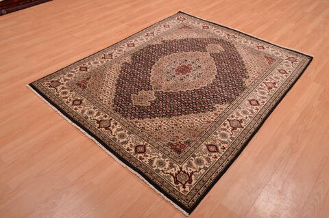 Mahi Beige Hand Knotted 51 X 63  Area Rug 100-109116 Image 2