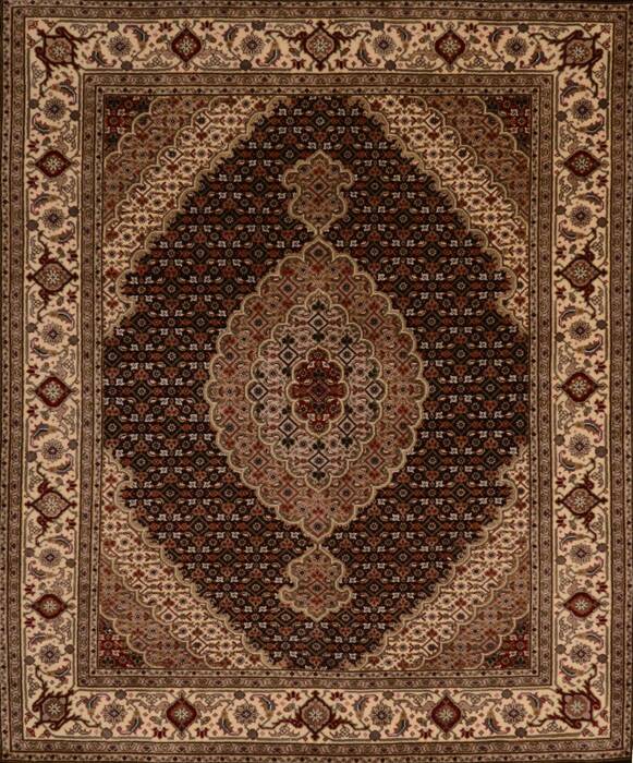 Mahi Beige Hand Knotted 51 X 63  Area Rug 100-109116 Image 0