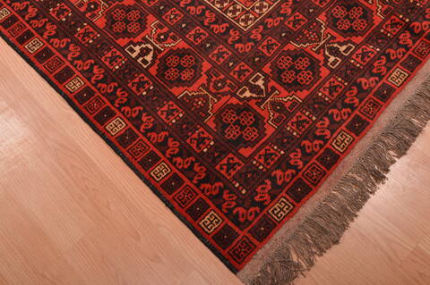 Baluch Red Hand Knotted 50 X 710  Area Rug 100-109121 Image 10