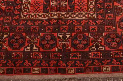 Baluch Red Hand Knotted 50 X 710  Area Rug 100-109121 Image 11