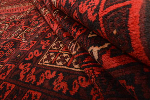 Baluch Red Hand Knotted 50 X 710  Area Rug 100-109121 Image 14