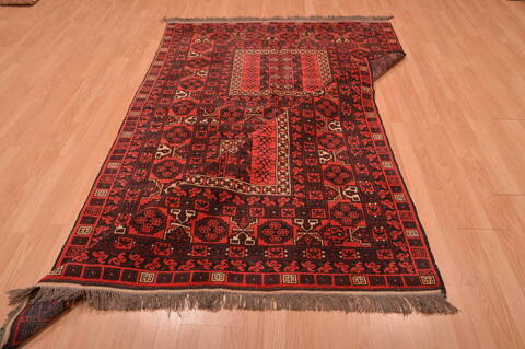 Baluch Red Hand Knotted 50 X 710  Area Rug 100-109121 Image 15