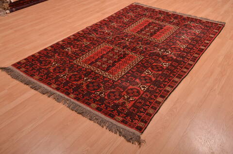 Baluch Red Hand Knotted 50 X 710  Area Rug 100-109121 Image 2