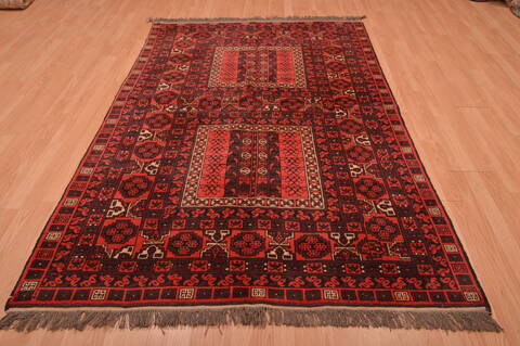 Baluch Red Hand Knotted 50 X 710  Area Rug 100-109121 Image 4