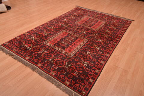 Baluch Red Hand Knotted 50 X 710  Area Rug 100-109121 Image 5