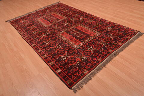 Baluch Red Hand Knotted 50 X 710  Area Rug 100-109121 Image 6
