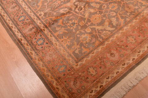 Hereke Green Hand Knotted 64 X 710  Area Rug 100-109122 Image 6