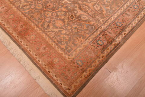 Hereke Green Hand Knotted 64 X 710  Area Rug 100-109122 Image 7