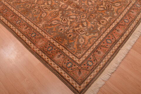 Hereke Green Hand Knotted 64 X 710  Area Rug 100-109122 Image 9