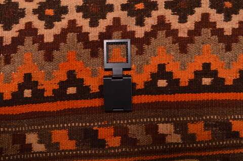 Kilim Brown Hand Knotted 410 X 80  Area Rug 100-109123 Image 12