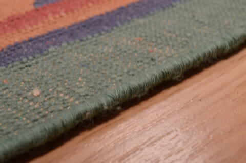 Kilim Green Hand Woven 90 X 117  Area Rug 100-109131 Image 12