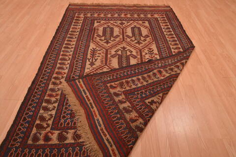 Kilim Brown Hand Knotted 55 X 84  Area Rug 100-109136 Image 11