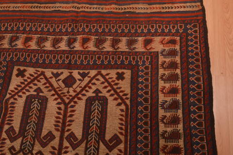 Kilim Brown Hand Knotted 55 X 84  Area Rug 100-109136 Image 12