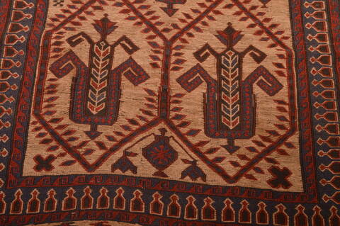 Kilim Brown Hand Knotted 55 X 84  Area Rug 100-109136 Image 8