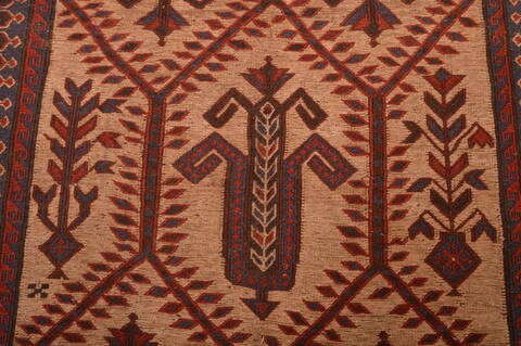 Kilim Brown Hand Knotted 55 X 84  Area Rug 100-109136 Image 9