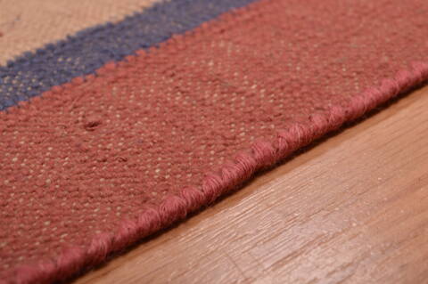 Kilim Red Flat Woven 89 X 110  Area Rug 100-109138 Image 11