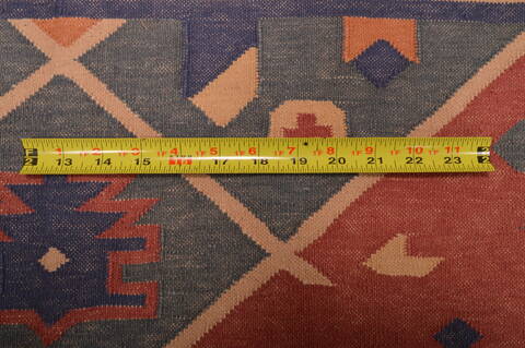 Kilim Red Flat Woven 89 X 110  Area Rug 100-109138 Image 14