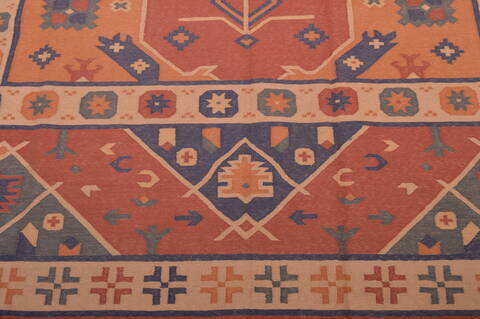 Kilim Red Flat Woven 89 X 110  Area Rug 100-109138 Image 7