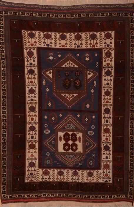 Kilim Brown Hand Knotted 64 X 91  Area Rug 100-109142 Image 0