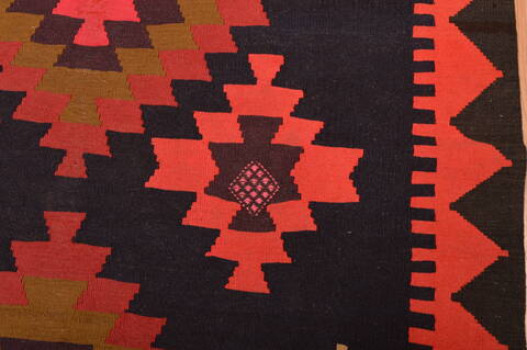 Kilim Red Runner Hand Woven 42 X 106  Area Rug 100-109150 Image 10