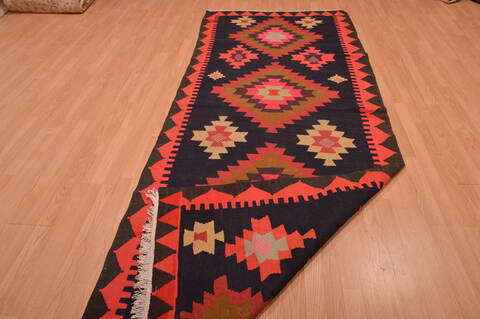Kilim Red Runner Hand Woven 42 X 106  Area Rug 100-109150 Image 12