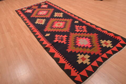Kilim Red Runner Hand Woven 42 X 106  Area Rug 100-109150 Image 3