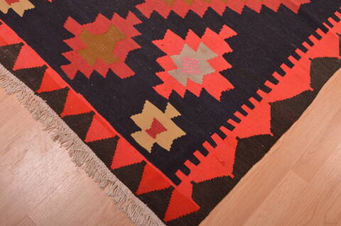 Kilim Red Runner Hand Woven 42 X 106  Area Rug 100-109150 Image 6