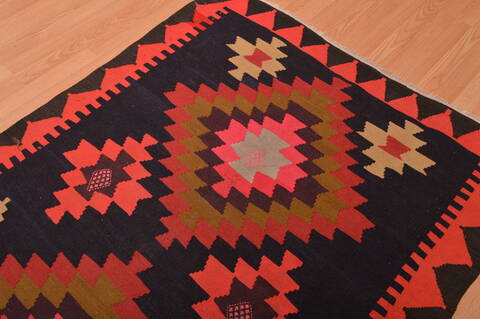 Kilim Red Runner Hand Woven 42 X 106  Area Rug 100-109150 Image 9