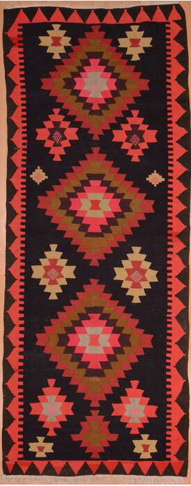 Kilim Red Runner Hand Woven 42 X 106  Area Rug 100-109150 Image 0