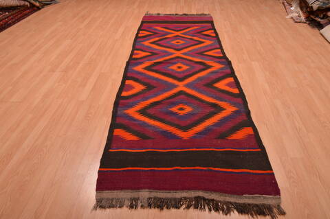 Kilim Red Runner Hand Woven 36 X 1011  Area Rug 100-109151 Image 1