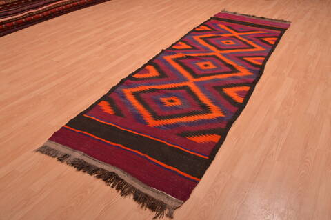 Kilim Red Runner Hand Woven 36 X 1011  Area Rug 100-109151 Image 2
