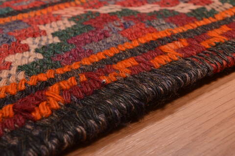Kilim Brown Runner Hand Knotted 44 X 91  Area Rug 100-109152 Image 11