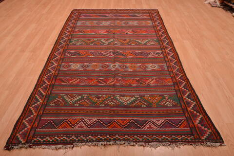 Kilim Brown Runner Hand Knotted 44 X 91  Area Rug 100-109152 Image 1