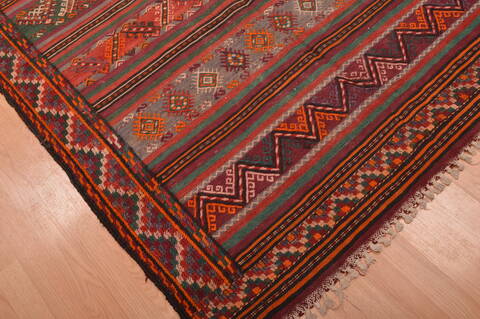 Kilim Brown Runner Hand Knotted 44 X 91  Area Rug 100-109152 Image 7