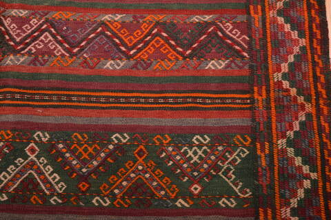 Kilim Brown Runner Hand Knotted 44 X 91  Area Rug 100-109152 Image 9