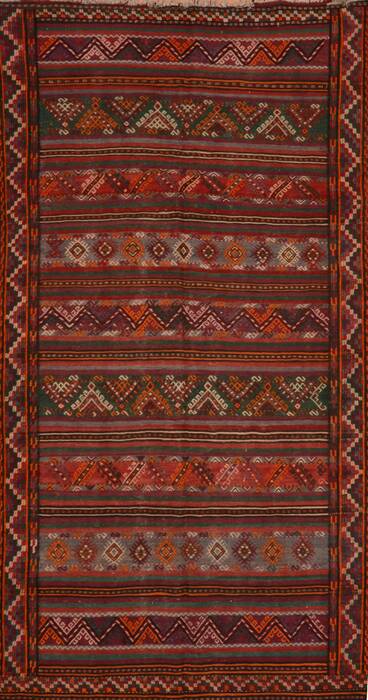 Kilim Brown Runner Hand Knotted 44 X 91  Area Rug 100-109152 Image 0