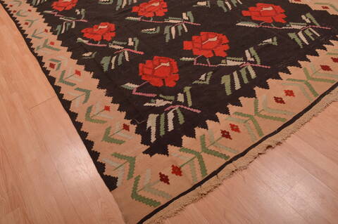 Kilim Black Flat Woven 80 X 124  Area Rug 100-109160 Image 10