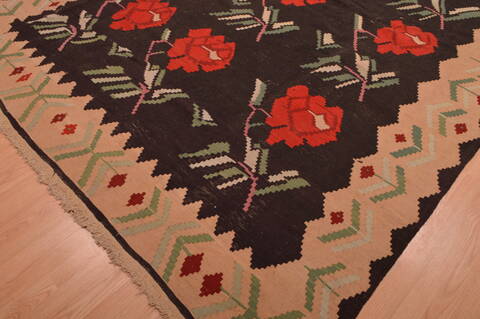 Kilim Black Flat Woven 80 X 124  Area Rug 100-109160 Image 8