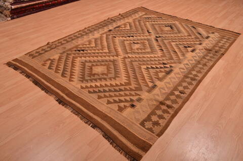 Kilim Brown Hand Knotted 64 X 89  Area Rug 100-109161 Image 2