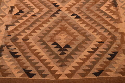 Kilim Brown Hand Knotted 64 X 89  Area Rug 100-109161 Image 8