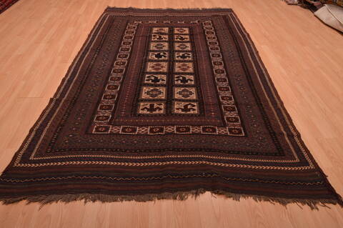Kilim Brown Flat Woven 511 X 95  Area Rug 100-109166 Image 1