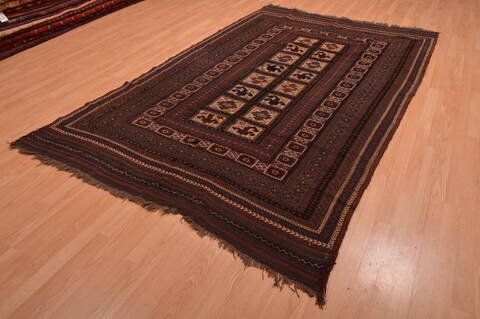 Kilim Brown Flat Woven 511 X 95  Area Rug 100-109166 Image 2