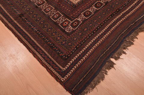Kilim Brown Flat Woven 511 X 95  Area Rug 100-109166 Image 7