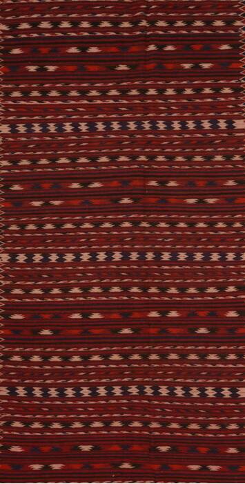 Kilim Red Hand Knotted 49 X 92  Area Rug 100-109170 Image 0
