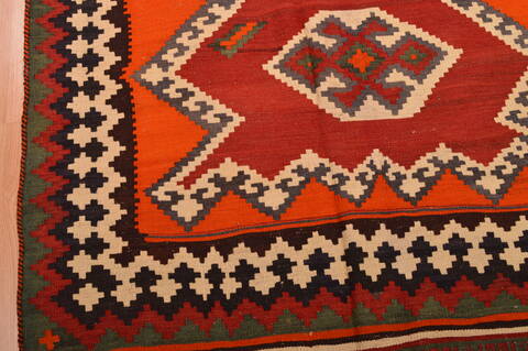 Kilim Red Hand Knotted 46 X 81  Area Rug 100-109171 Image 10