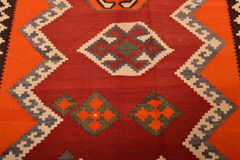Kilim Red Hand Knotted 46 X 81  Area Rug 100-109171 Image 8