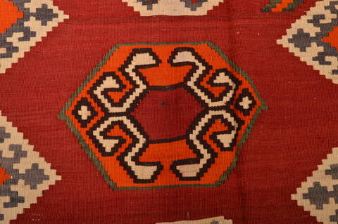 Kilim Red Hand Knotted 46 X 81  Area Rug 100-109171 Image 9