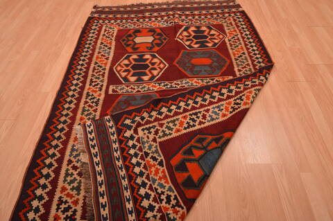 Kilim Brown Hand Knotted 50 X 82  Area Rug 100-109172 Image 16