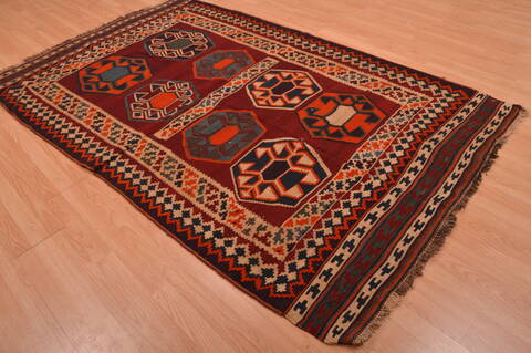Kilim Brown Hand Knotted 50 X 82  Area Rug 100-109172 Image 3